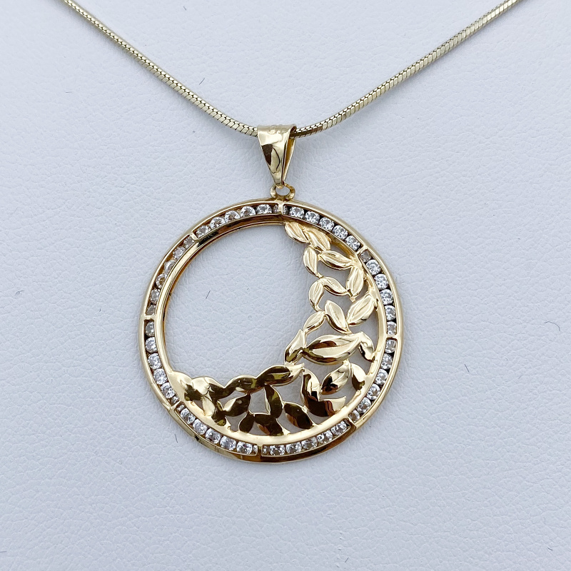 Žluté zlato přívěsek LISTY